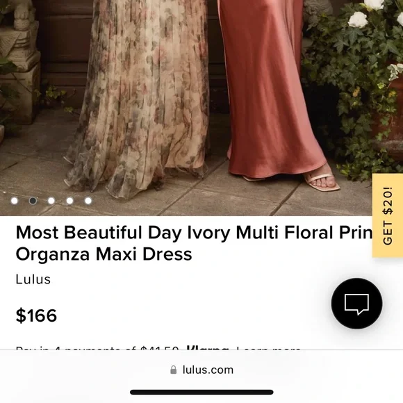 Most Beautiful Day Ivory Multi Floral Print Organza Maxi Dress - Picture 3 of 6